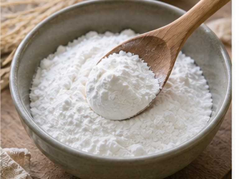 米粉AI 拟真教学图：真实食材照片：必须是 米粉 / rice flour 本身，最好体现按净重称量，烹饪前单独备好。；不能用成品菜、插画或普通替代品。