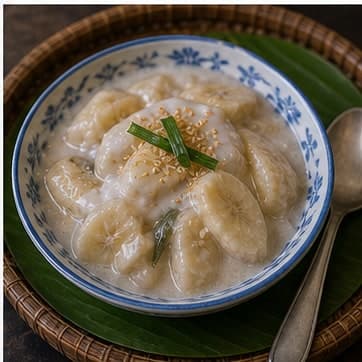 最终判断AI 拟真教学图：真实烹饪过程照片：必须表现“最终判断”。画面应对应动作：入口应甜而不腻，盐味只负责托甜。；加入材料：无新增材料；视觉标准：椰香或糖香清晰。