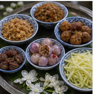 调味AI 拟真教学图:真实烹饪过程照片:必须表现“调味”。画面应对应动作:加入鱼露、糖、酱汁;鱼露和盐类先加 80%。;加入材料:鱼露、棕榈糖;视觉标准:咸鲜和甜味开始融合。