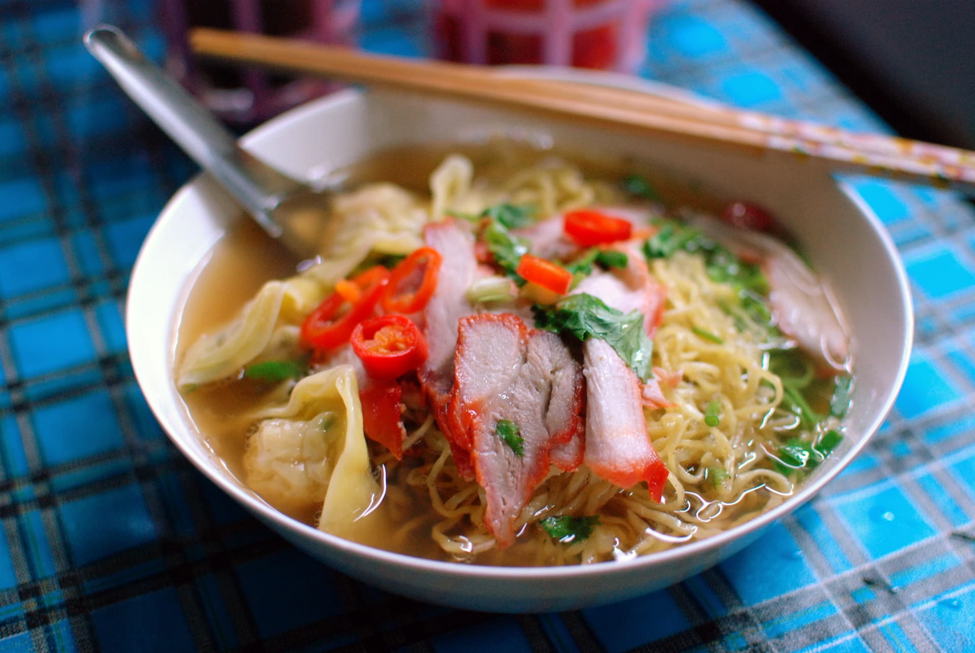 叉烧蛋面 Bami Moo Daeng 真实成品图