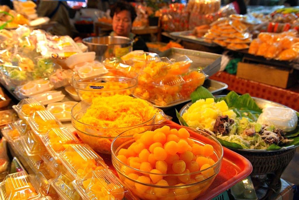 金丝蛋黄甜点 Foi Thong 真实成品图