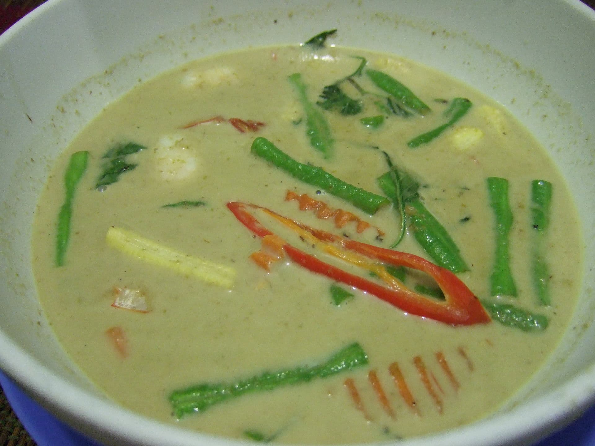 绿咖喱虾 Green Curry Prawn 真实成品图