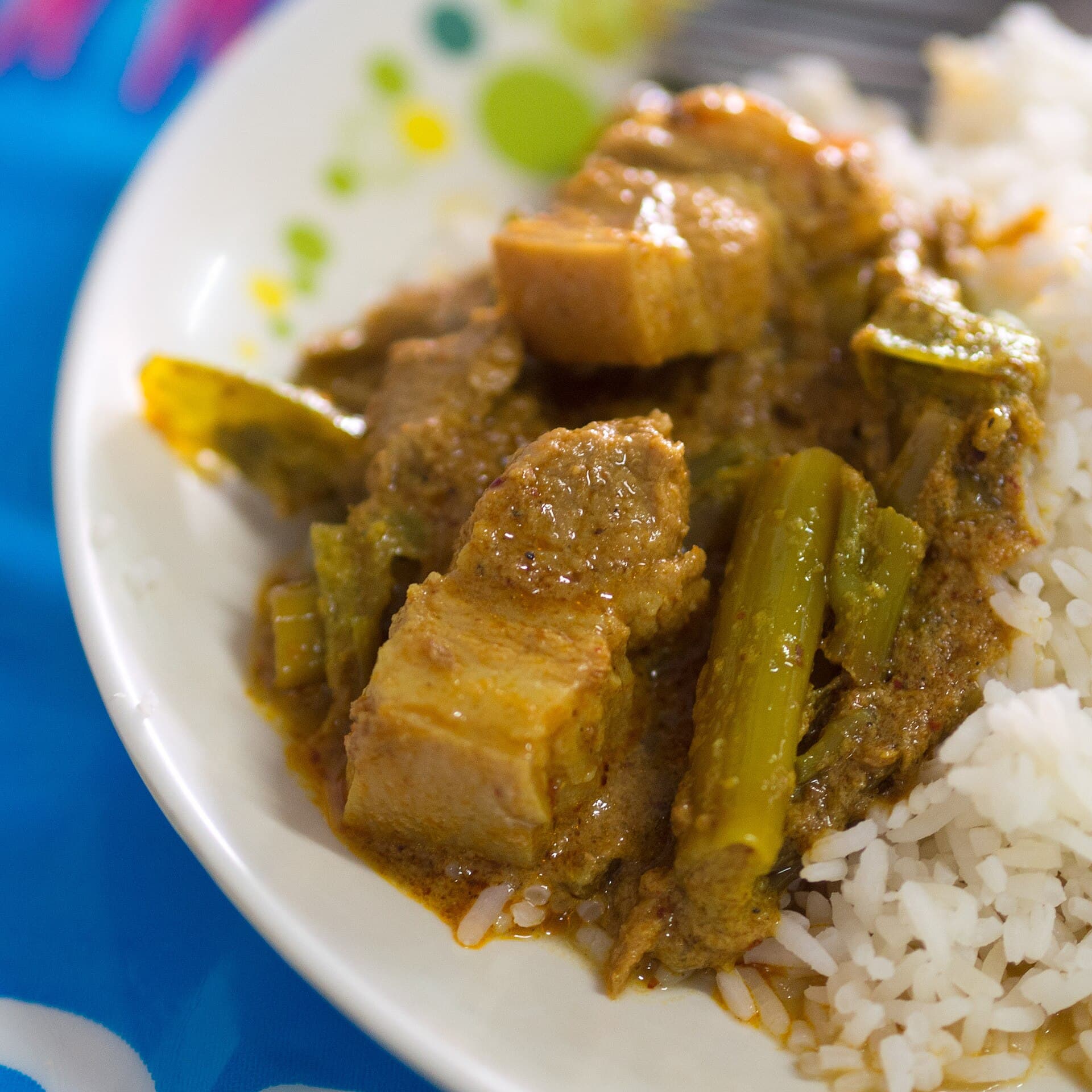 猪肉空心菜咖喱 Kaeng Thepho 真实成品图
