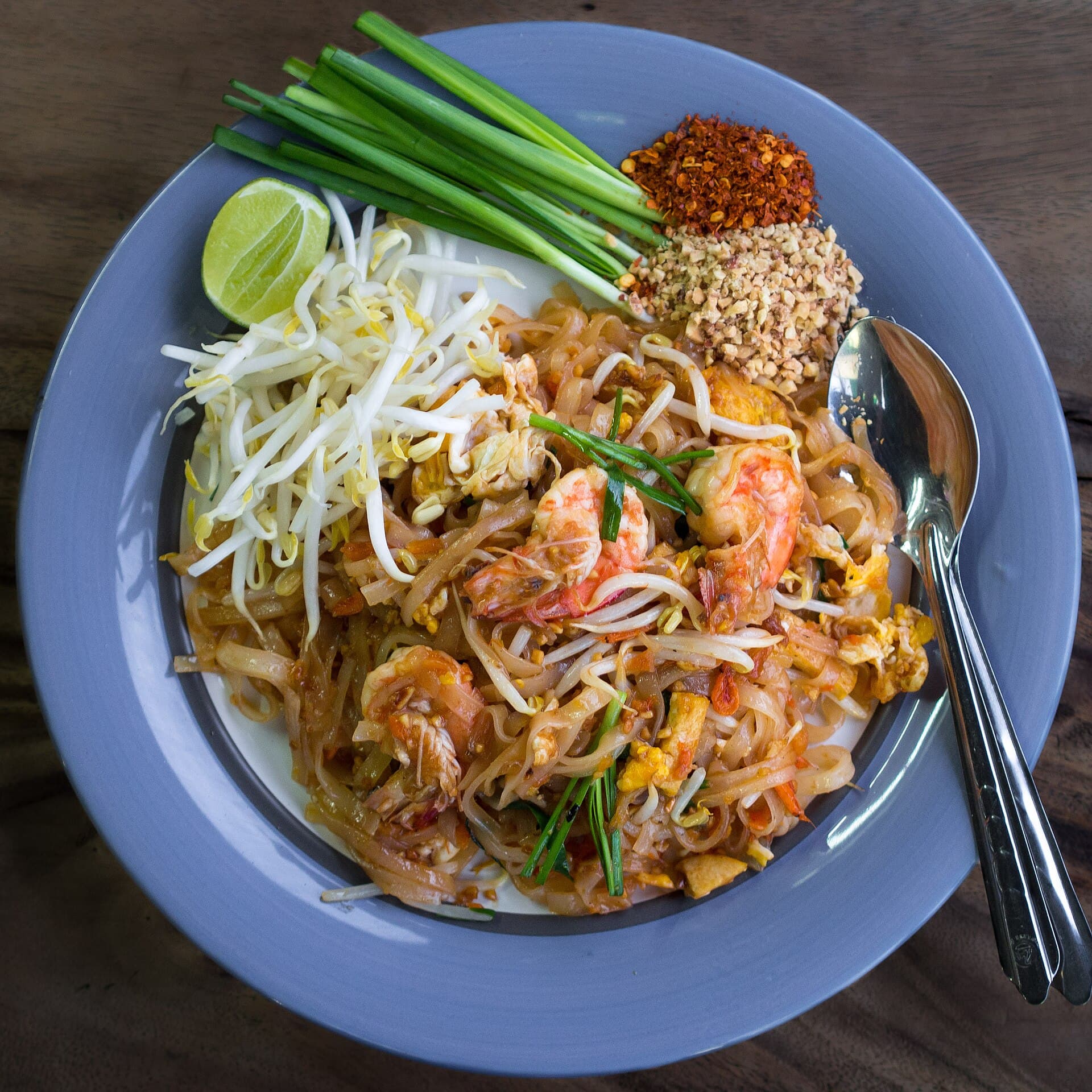 泰式鲜虾炒河粉 Pad Thai Goong Sod 真实成品图