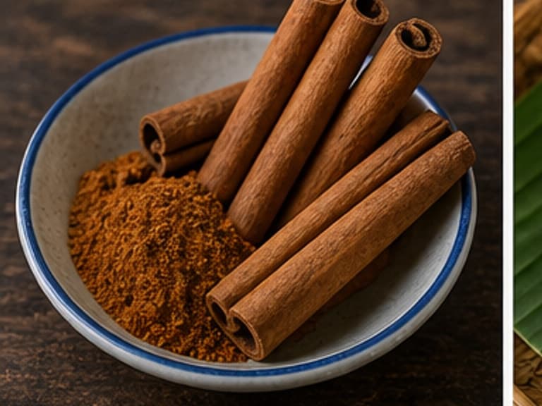 肉桂AI 拟真教学图:真实食材照片:必须是 肉桂 / cinnamon 本身,最好体现可选。;不能用成品菜、插画或普通替代品。