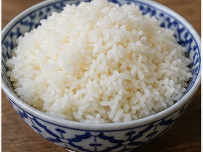 茉莉香米饭AI 拟真教学图:真实食材照片:必须是 茉莉香米饭 / jasmine rice 本身,最好体现按净重称量,烹饪前单独备好。;不能用成品菜、插画或普通替代品。