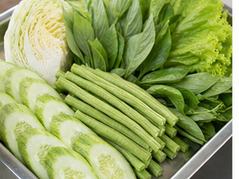 配菜AI 拟真教学图:真实食材照片:必须是 配菜 / mixed vegetables 本身,最好体现按净重称量,烹饪前单独备好。;不能用成品菜、插画或普通替代品。