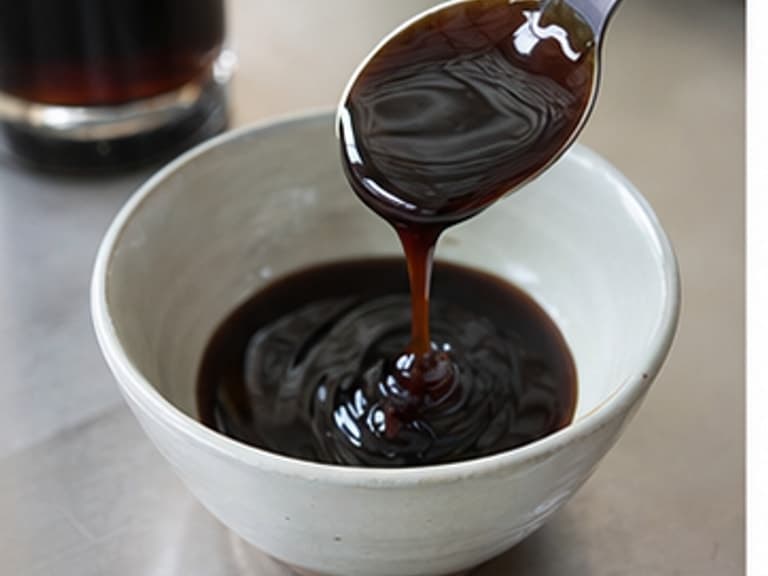 蚝油AI 拟真教学图:真实食材照片:必须是 蚝油 / oyster sauce 本身,最好体现按净重称量,烹饪前单独备好。;不能用成品菜、插画或普通替代品。