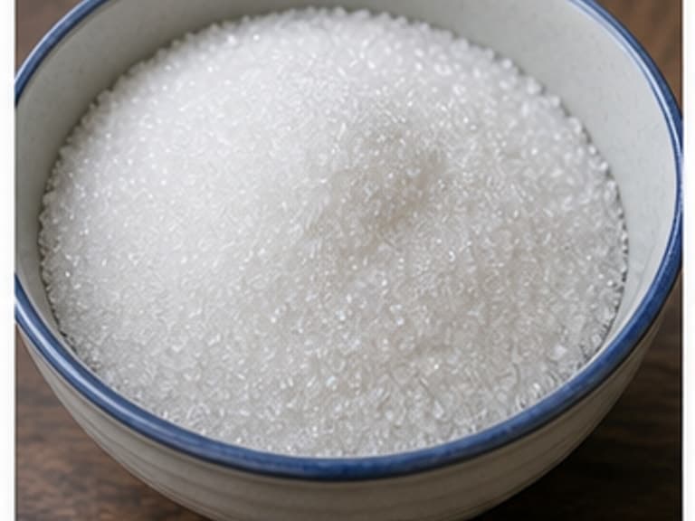 糖AI 拟真教学图:真实食材照片:必须是 糖 / sugar 本身,最好体现按净重称量,烹饪前单独备好。;不能用成品菜、插画或普通替代品。