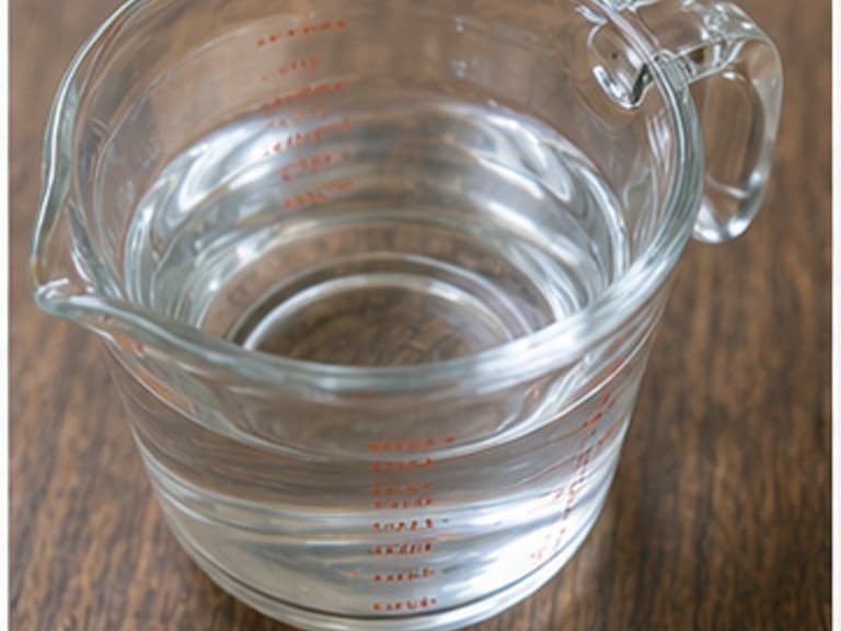 水AI 拟真教学图:真实食材照片:必须是 水 / water 本身,最好体现按净重称量,烹饪前单独备好。;不能用成品菜、插画或普通替代品。