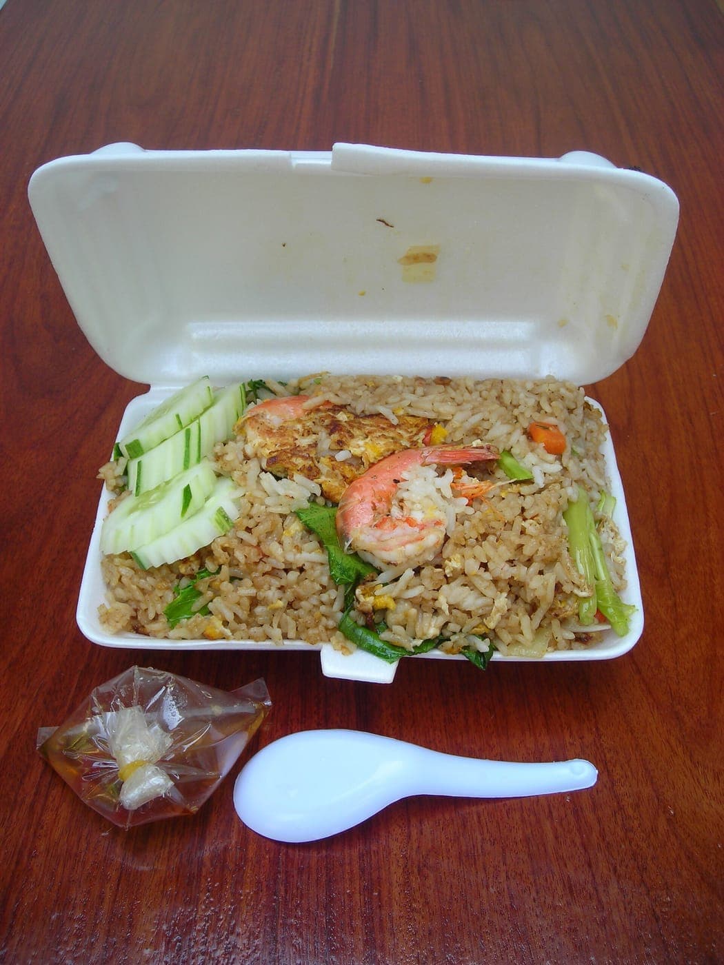鸡肉炒饭 Khao Pad Gai 真实成品图